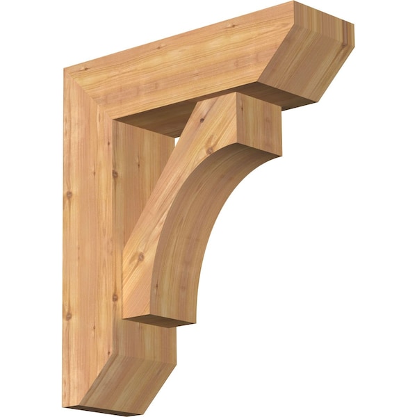 Ekena Millwork Westlake Slat Smooth Bracket w/ Offset Brace, Western Red Cedar, 7 1/2"W x 24"D x 28"H BKT0806X24X28WTL06SWR - main